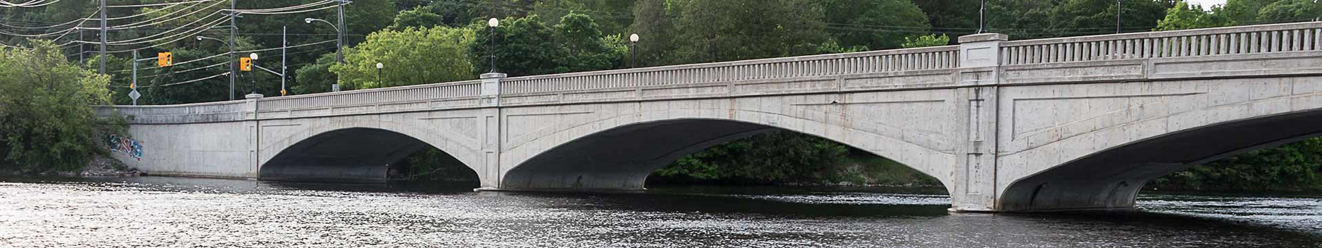 Bridge over the Otonabee River in Peterborough, Ontario. Photo credit: John MacLean